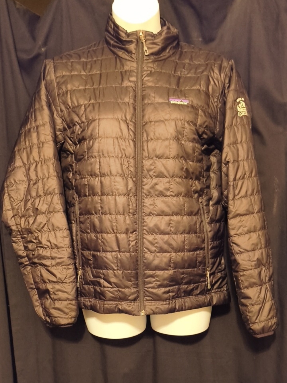 Men's Patagonia Quilted Puffer Jacket in Black W/Dr McGillicuddy's Brand #0049